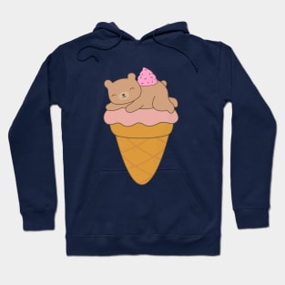 Kawaii Cute Brown Bear Ice Cream T-Shirt Hoodie